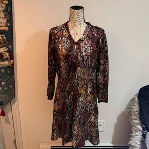 Rebecca Taylor Multicolor Long Sleeve Dress